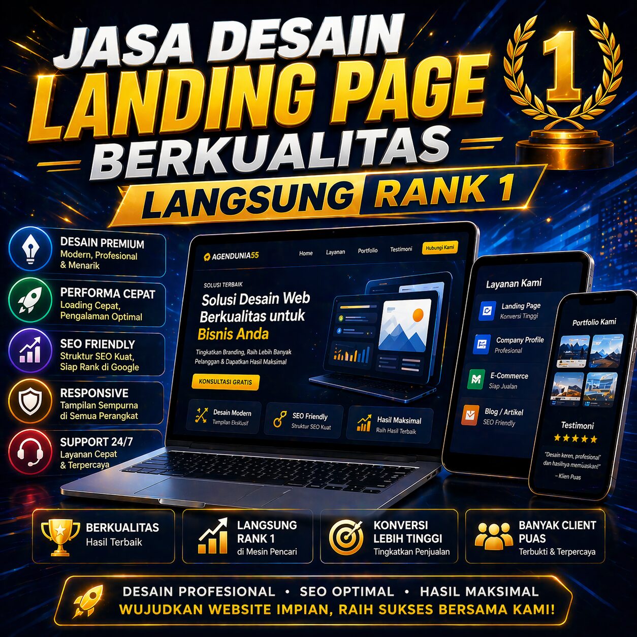 Landing Page untuk Menjelaskan Cara Anda Menyiapkan Konten